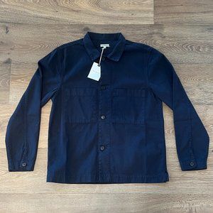 Knickerbocker NYC. Navy Blue Herringbone Chore Shirt. Size Medium.